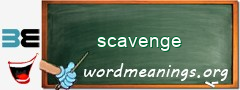 WordMeaning blackboard for scavenge